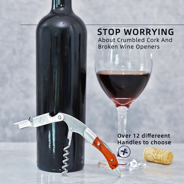 Wine Opener, Professional Waiters Corkscrew, PU Bag, Bottle Opener and Foil Cutter Gift for Wine Lovers 5