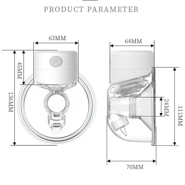 NEW Portable Electric Breast Pump Silent Wearable Automatic Milker LED Display  USB Rechargable Hands-Free Portable Milk NO BPA 4