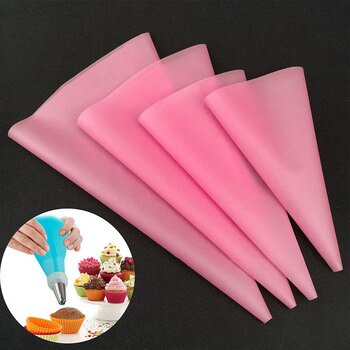 4Pcs/1Pcs Kitchen Gadgets Cream Pastry Bag Baking Accessories DIY Cake Decorating Food Grade EVA/TPU Reusable Piping Bags 2