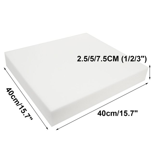 High Density Seat Cushion Foam Polyurethane Upholstery Cushion Pad White Firm Foam Sheet Cushion Pads Sofa Rubber Replacement 1