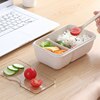 Wheat straw lunch box for kids plastic food storage container snacks box japanese style bento box with tableware soup cup 5