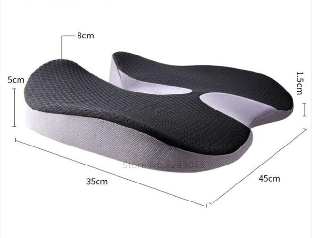 Cushion Non-Slip Orthopedic Memory Foam Coccyx Cushion for Tailbone Sciatica back Pain relief Comfort Office Chair Car Seat 6