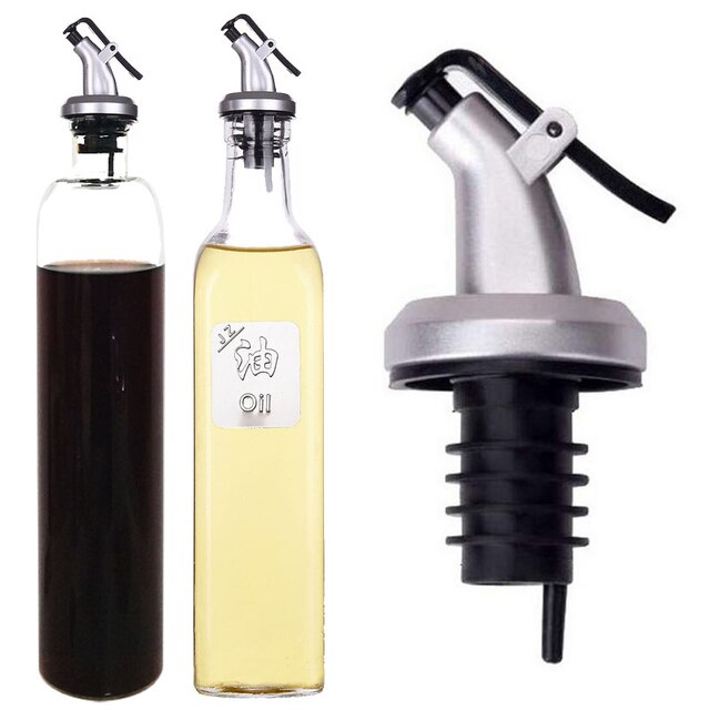 Olive Oil Sprayer Drip Wine Pourers Liquor Dispenser Leak-proof Nozzle ABS Lock Sauce Boat Bottle Stopper Kitchen Bar BBQ Tool 1