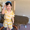 Korean style Summer boys heart printed clothes sets baby girls fashion single-breasted slipping dress 4
