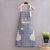 Hand apron kitchen waterproof waist adjustable apron with pocket grid apron coffee shop work apron. 7