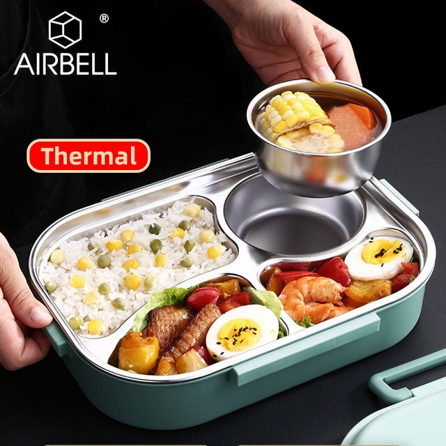 AIRBELL lunch box bento lunchbox food container meal prep picnic storage Heated Thermal Tuppers kids kawaii isotherme portable 1