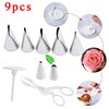 9Pcs/set Flower Scissor+Cake Tray +7pcs Tulips Rose Nozzle Nail Decor Lifter Fondant Cream Transfer Baking Pastry Kitchen 1