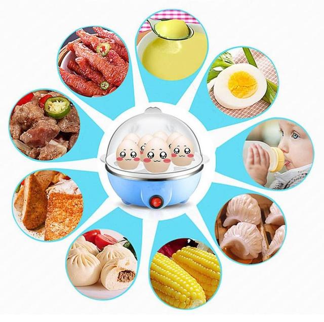 Electric Egg Boiler Cooker Double-Layer Automatic Mini Steamer Poacher Cookware Kitchen Cooking Tool Egg Steamer Breakfast Maker 6