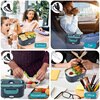 2 in1 Home Car Electric Lunch Box Stainless Steel Food Heating Bento Box 12V 24V 110V 220V Food Heated Warmer Container Set 6