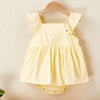New Newborn Cotton Flying Sleeve Dress Jumpsuit Korean Japan Style Summer Princess Clothes One Piece Baby Girl Bodysuits 5