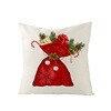 45X45CM Linen Christmas Pillows Case Bird Trees Garland Floral Print Cushion Case Livingroom Sofa Couch Decorative Throw Pillows 4