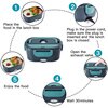 2 in1 Home Car Electric Lunch Box Stainless Steel Food Heating Bento Box 12V 24V 110V 220V Food Heated Warmer Container Set 3
