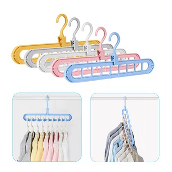 Clothes Hanger Closet Organizer Space Saving Hanger Multi-Port Clothing Rack Plastic Scarf Cabide Storage Hangers For Clothes 1