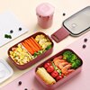 Japanese style Multi-layer lunch box food container storage Portable Leak-Proof bento box for kids with Soup Cup Breakfast Boxes 4