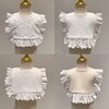 Korean Style Toddler Kids Lace Floral Bibs Cute Hollow Out False Collar Children Clothes Accessiory Pure Color Baby Girls Cotton 6