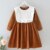 Girls' Dresses 2021 Autumn New Style Children Baby Kids Clothing Korean Japanese Style Loose Lace Lapel Girl Fashionable Dress 7