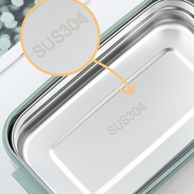 304 Stainless Steel Lunch Box Bento Box For School Kids Office Worker 2layers Microwae Heating Lunch Container Food Storage Box 5