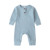 Summer Unisex Newborn Baby Clothes Solid Color Baby Rompers Cotton Knitted Long Sleeve Toddler Jumpsuit Infant Clothing 3-18M 7