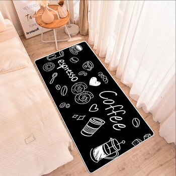 3D Print Kawaii Black Piso Bathroom Kitchen Mat Entrance Doormat Home Bedroom Modern Carpet Balcony Floor Mat Tapis Rug коврик 1