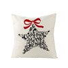 45X45CM Linen Christmas Pillows Case Bird Trees Garland Floral Print Cushion Case Livingroom Sofa Couch Decorative Throw Pillows 3