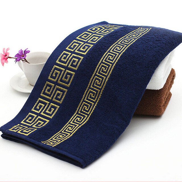 Luxury Premium Bath Towel Golden Thread Embroidery Cloud Pattern Orient Style 100% Combed Cotton Sauna Shower Beach Towels 5