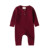 Summer Unisex Newborn Baby Clothes Solid Color Baby Rompers Cotton Knitted Long Sleeve Toddler Jumpsuit Infant Clothing 3-18M 16