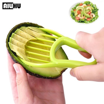 3 In 1 Avocado Slicer Shea Corer Butter Fruit Peeler Cutter Pulp Separator Plastic Knife Kitchen Vegetable Tools Kitchen Gadgets 1