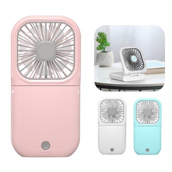 iHoven Portable Mini Fan USB Rechargeable with Power Bank Handheld Fan Desk Adjustable Fan Air Cooler Home Office Outdoor Travel 1