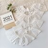 Korean Style Toddler Kids Lace Floral Bibs Cute Hollow Out False Collar Children Clothes Accessiory Pure Color Baby Girls Cotton 3
