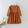 Girls' Dresses 2021 Autumn New Style Children Baby Kids Clothing Korean Japanese Style Loose Lace Lapel Girl Fashionable Dress 2