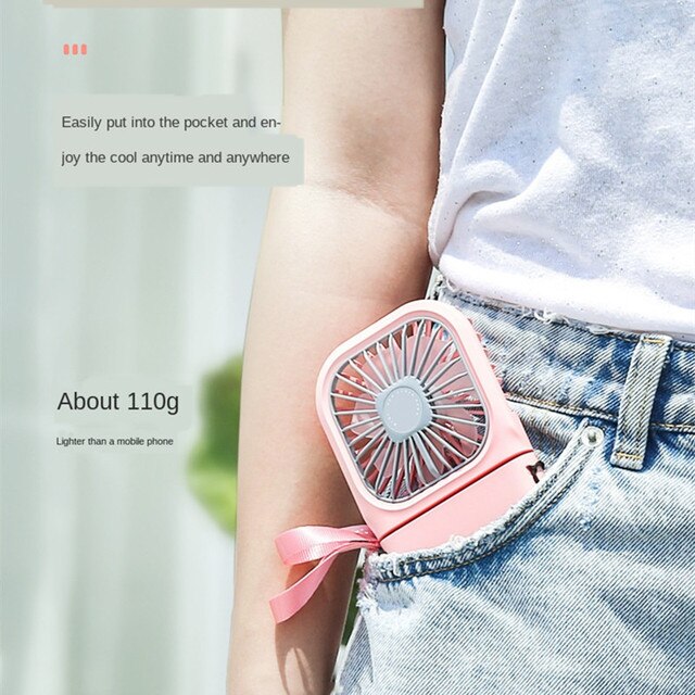 Xiaomi Hanging Neck Fan With 3000mAh Power Bank Mini Portable Folding USB Handheld  Air Condition Desk Fan Multi Function 4