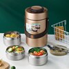 Portable Large Capacity 304 Stainless Steel Vacuum Insulation Bento Lunch Box Leak-Proof Food Storage Container Outdoor Thermos 3