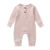 Summer Unisex Newborn Baby Clothes Solid Color Baby Rompers Cotton Knitted Long Sleeve Toddler Jumpsuit Infant Clothing 3-18M 11