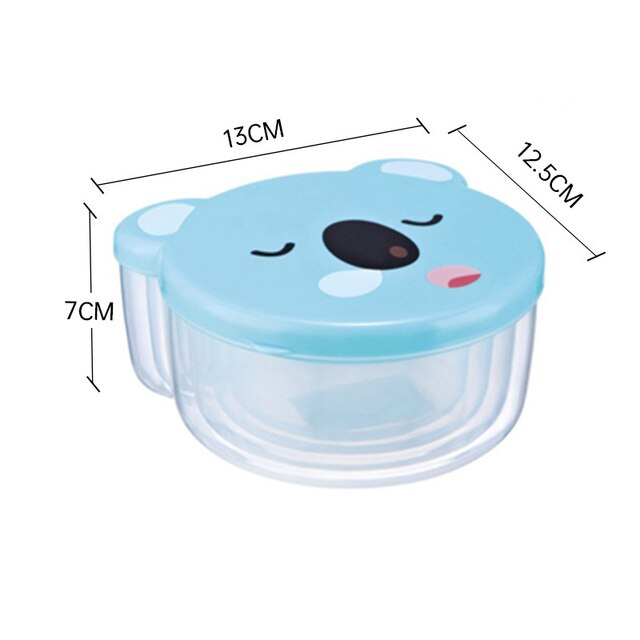 4pcs Children Plastic Cartoon Cute Bento Box Japanese Outdoor Food Storage Container Kids Student Microwave Lunch Box Utensils 4