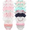6pcs/lot Baby Bodysuit Fashion body Suits Short Sleeve Newborn Infant Jumpsuit Cartoon kids baby girl clothes 1