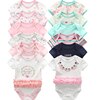 6pcs/lot Baby Bodysuit Fashion body Suits Short Sleeve Newborn Infant Jumpsuit Cartoon kids baby girl clothes 1