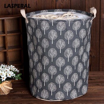 1pc Folding Laundry Basket Round Storage Bin Bag Large Hamper Collapsible Clothes Toy Basket Bucket Organizer Large Capacity 1