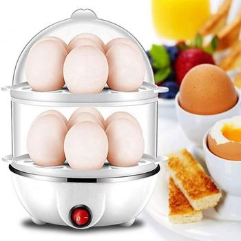 Electric Egg Boiler Cooker Double-Layer Automatic Mini Steamer Poacher Cookware Kitchen Cooking Tool Egg Steamer Breakfast Maker 1