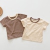 Korean Style Summer Infant Baby Boys Girls Clothes Set Cotton T-shirt+Lattice Jumpsuit+Hat Newborn Baby Girls Clothing Suit 4
