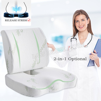 Orthopedics Hemorrhoids Seat Cushion Memory Foam Car Rebound Cushion Office Chair Lumbar Support Pain Relief Breathable Pillow 1