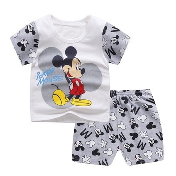2021 Casual Baby Kids Sport Clothing Disney Mickey Mouse Clothes Sets for Boys Costumes 100% Cotton Baby Clothes 9M -4 Years Old 1