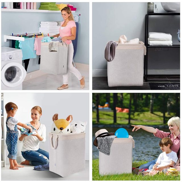 Dirty Clothes Laundry Basket Baby Toy Storage Organizer Foldable Storage Box Collapsible Large Waterproof Home Laundry Hamper 4