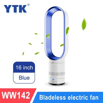 16 Inches Bladeless Electric Fan High Quality Negative Ion Air Purification Cooling Air Fans Remote Timing LED Switch Easy Clean 1