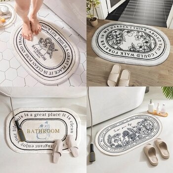 Non-Slip Bath Mat INS Style Doormat Absorbent Carpets Entrance Mats Balcony Porch Area Rugs Living Room Bathroom alfombra 1