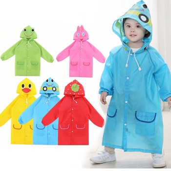 1PCS Children's cartoon raincoat Korean children's rain gear Cute baby poncho household goods playground Songkran Festival 2