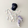 2022 Summer Baby Girls Clothes Set O-neck Tees Heart Print T-shirt + Plaid Shorts 2Pcs Korean Infant Suits Casual Toddler 4