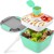 52oz Bento Lunch Box Salad Container for Lunch BPA Free Leak Proof Salad Dressing Container with Smart Lock Reusable Spork 7