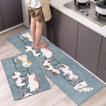 Modern Kitchen Mat Home Entrance Doormat Hallway Bedroom Living Room Decoration Floor Carpet Balcony Bathroom Anti-Slip Long Rug 1