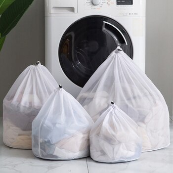 Large Washing Laundry Bag Mesh Organizer Net Dirty Bra Socks Underwear Shoe Storag Wash Machine Cover Clothes 2