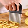 Stainless Steel Potato Chip Slicer Dough Vegetable Fruit Crinkle Wavy Slicer Knife Potato Cutter Chopper French Fry Maker Tools 6